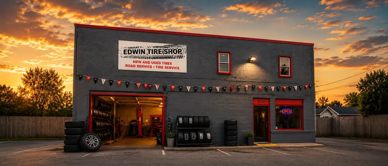 Edwin Tire Shop storefront in Brentwood MD